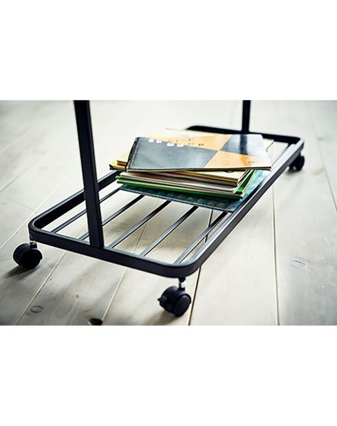 Tower schwarze Kindergarderobe - 68,5 x 33 x 140 cm