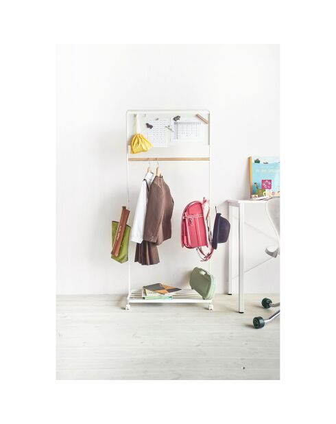 Porte-manteaux pour enfants Tower blanc - 68.5x33x140 cm