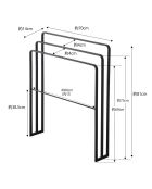 Porte-serviettes de bain Tower 3 barres noir - 70x14x81 cm