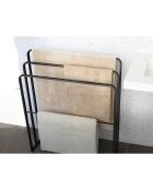 Porte-serviettes de bain Tower 3 barres noir - 70x14x81 cm