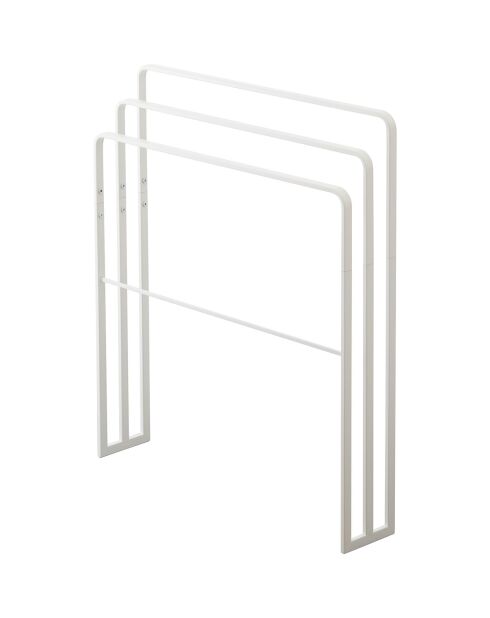 Witte badlakenhouder Tower met 3 stangen - 70x14x81 cm