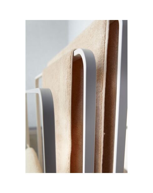 Witte badlakenhouder Tower met 3 stangen - 70x14x81 cm