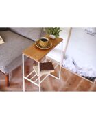 Table d'appoint Tosca blanche - 42x22x56.5 cm