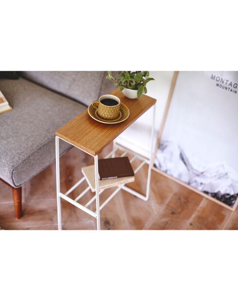 Table d'appoint Tosca blanche - 42x22x56.5 cm