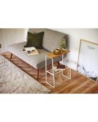 Table d'appoint Tosca blanche - 42x22x56.5 cm