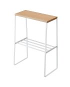 Table d'appoint Tosca blanche - 42x22x56.5 cm