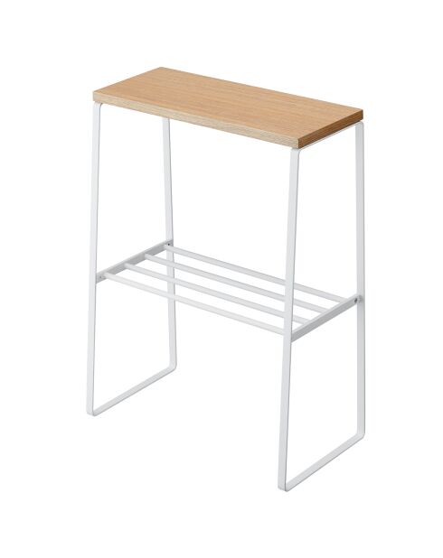 Table d'appoint Tosca blanche - 42x22x56.5 cm