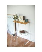 Table d'appoint Tosca blanche - 42x22x56.5 cm