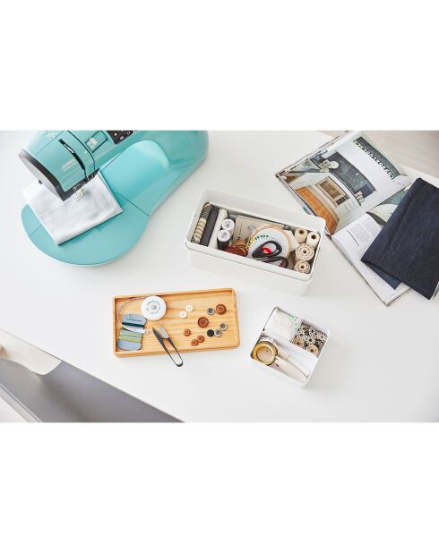 Boîte à couture Tower blanche - 27x14x13.5 cm