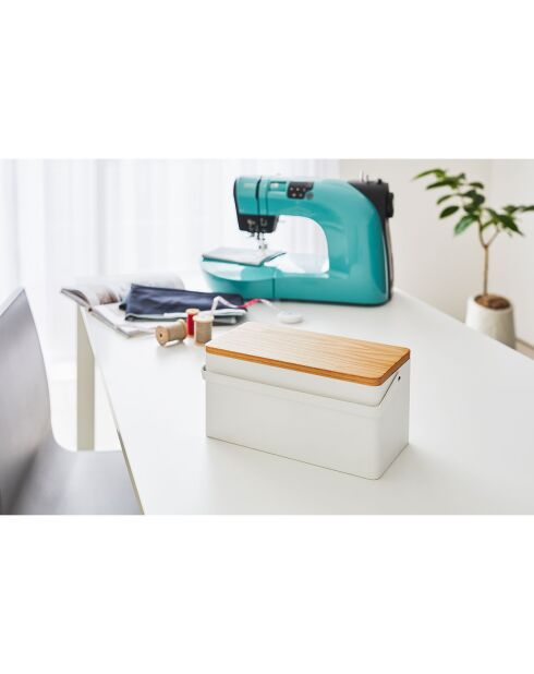 Boîte à couture Tower blanche - 27x14x13.5 cm