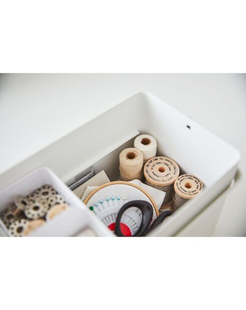 Boîte à couture Tower blanche - 27x14x13.5 cm