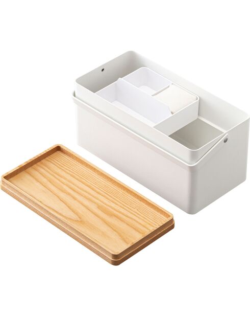 Boîte à couture Tower blanche - 27x14x13.5 cm