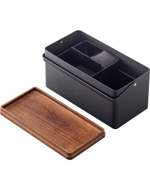 Boîte à couture Tower noire - 27x14x13.5 cm