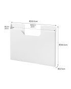 Boîte de rangement pour sets de table Tower blanche - 50.5x36.5 cm