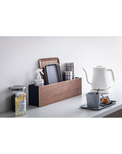 Boîte organisateur Rin noire - 45x9.5x12 cm