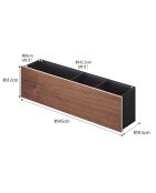 Boîte organisateur Rin noire - 45x9.5x12 cm