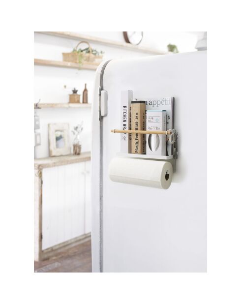 Support de cuisine latéral magnétique Tosca blanc - 32x9.5x20 cm