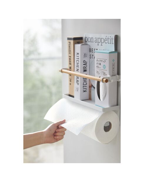 Support de cuisine latéral magnétique Tosca blanc - 32x9.5x20 cm