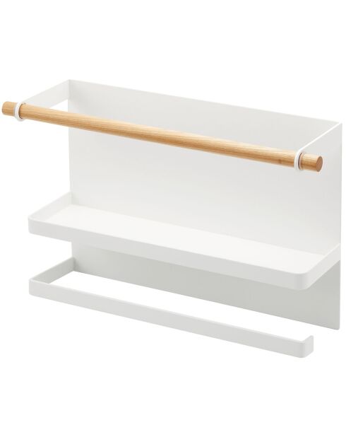 Support de cuisine latéral magnétique Tosca blanc - 32x9.5x20 cm