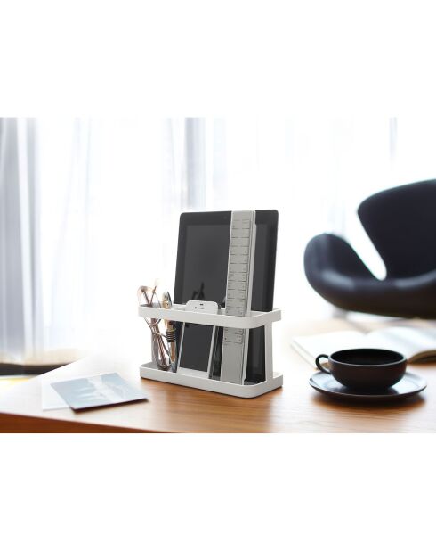 Organisateur de bureau ou salon Tower blanc - 21x8.5x10.5 cm