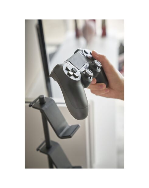 Support pour manettes de jeu noir - 17x17x38.5 cm