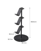 Support pour manettes de jeu noir - 17x17x38.5 cm