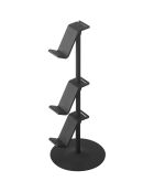 Support pour manettes de jeu noir - 17x17x38.5 cm