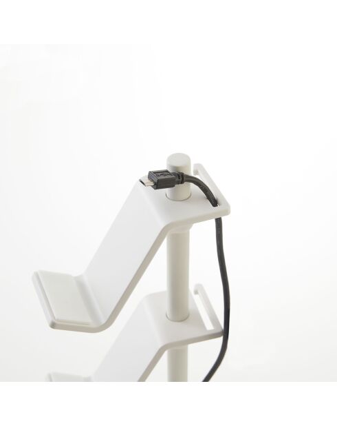 Support pour manettes de jeu blanc - 17x17x38.5 cm