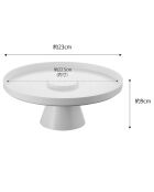 Support à gâteau bidirectionnel Tower blanc - D.23 cm