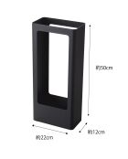 Porte-parapluies Tower noir - 22x12x50 cm