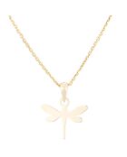 Petite Dragonfly geelgouden hanger