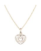Pendentif Coeurs Arabesque or jaune