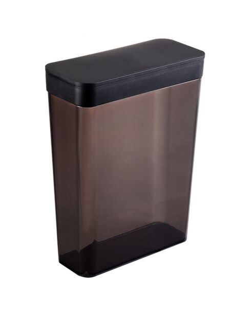 Boîte de conservation Tower noire - 18.7x8.5x24.5 cm