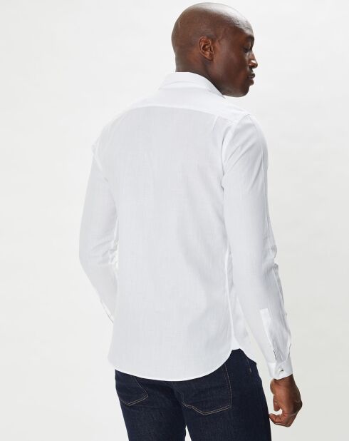 Chemise en chevron léger blanche