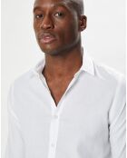 Chemise en chevron léger blanche