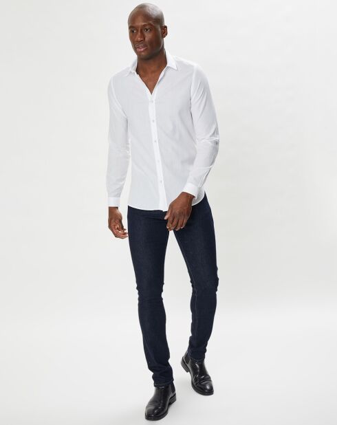 Chemise en chevron léger blanche