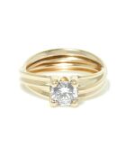 Bague Nine Zircone or jaune