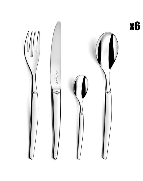 Ménagère jet table grise - 24 pièces