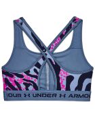 Brassière de sport technique Armour imprimée bleue