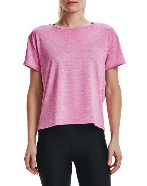 T-Shirt technique UA Tech™ Vent rose chiné