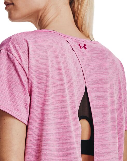 T-Shirt technique UA Tech™ Vent rose chiné