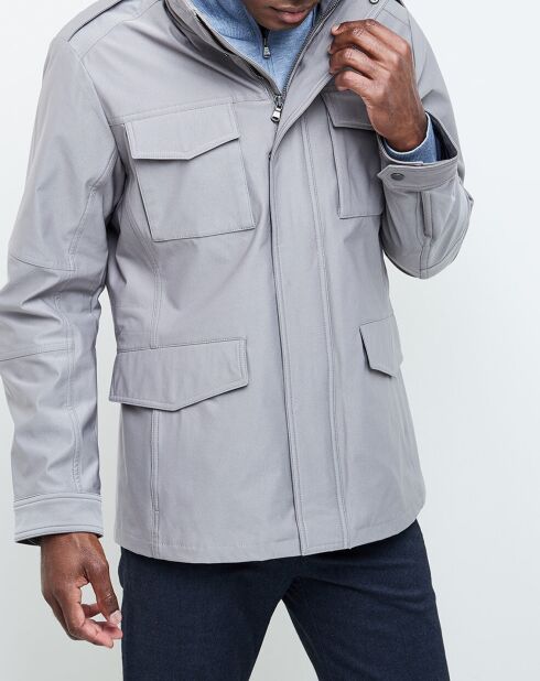 Veste Saharienne imperméable gris clair