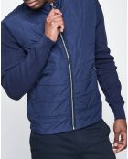 Veste Hybrid bimatière bleu marine