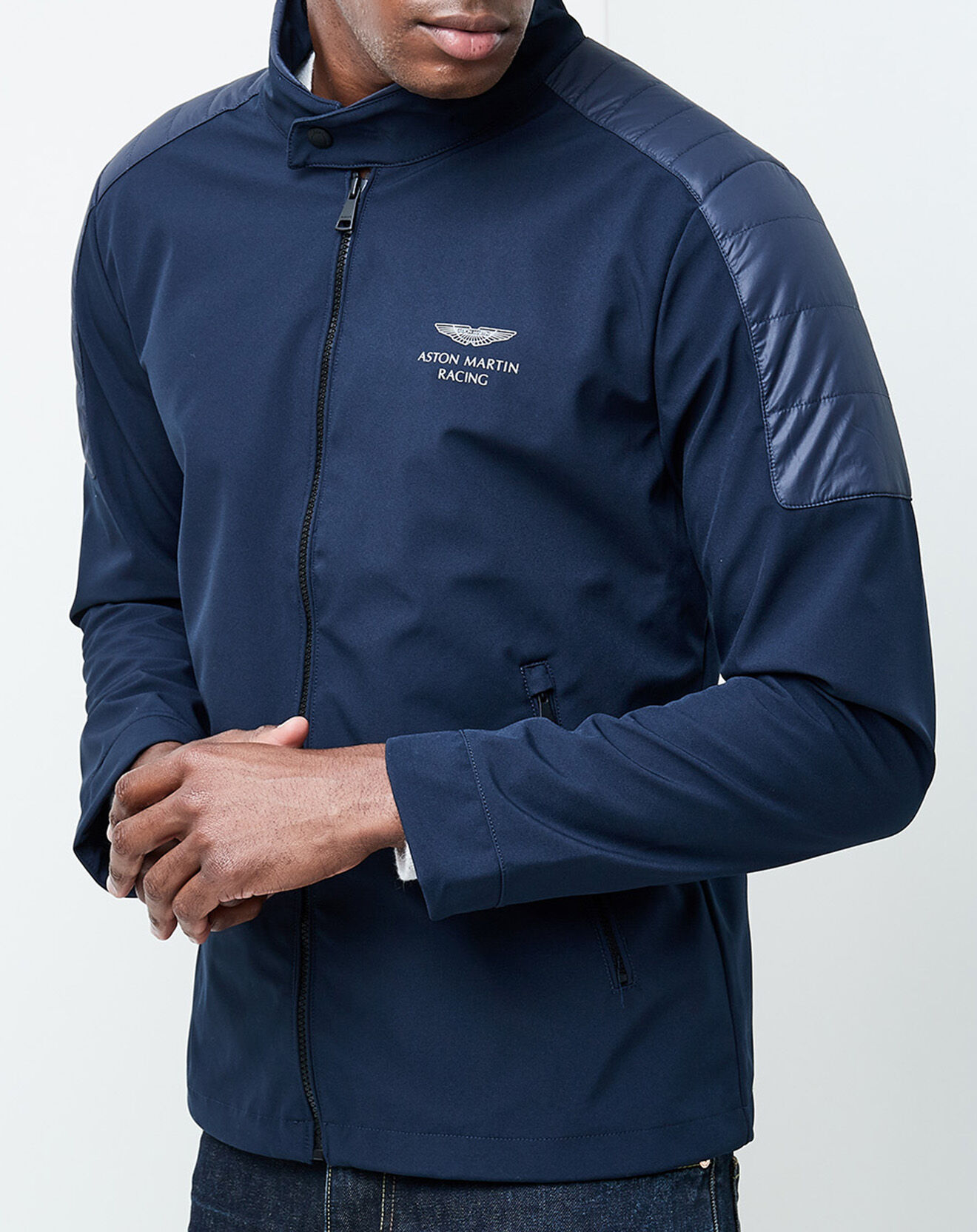 Veste Homme Aston Mart.in - Col Montant - Coupe Régulière - Printemps/automne - Coupe-vent Décontractée