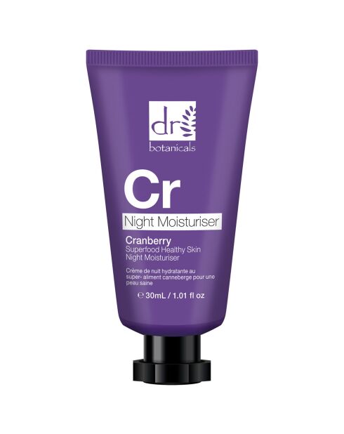 Crème de nuit hydratante à la Canneberge  - 30 ml