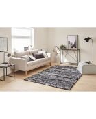 Tapis Shaggy doux Oslo 584 noir - 80x300 cm
