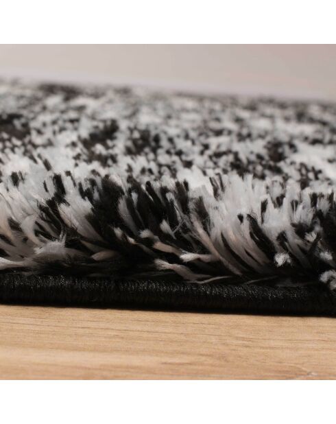 Tapis Shaggy doux Oslo 584 noir - 80x300 cm