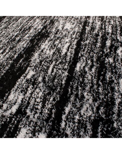 Tapis Shaggy doux Oslo 584 noir - 80x300 cm