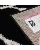 Tapis Shaggy doux Oslo 637 noir - 67x90 cm