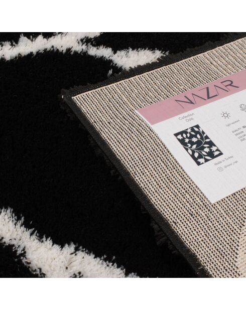 Tapis Shaggy doux Oslo 637 noir - 67x90 cm